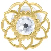 Wildcat Mandala Flower Push-Fit Labret<!--63f5c94e6a8d0--> - Kultainen metalli