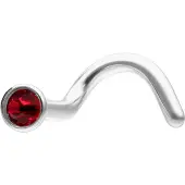 Wildcat Cone Shape Jewelled Nostril Stud - nenäkoru - Hopeinen metalli, Siam