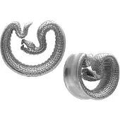 Wildcat Ear Saddles Snake - Hopeinen metalli, 30,0 mm