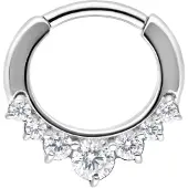 Wildcat Sparkling Septum Clicker<!--63f766b68700e--> - 1,6 mm, Hopeinen metalli, 6,0 mm