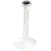 Wildcat Jewelled Push-Fit Translucent Labret - lävistyskoru - 1,2 mm, 8,0 mm, Musta