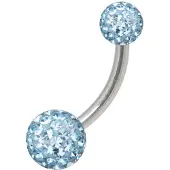 Wildcat Sealed Multi Jewelled Bananabell - 8,0 mm, Svetlo Modra, 4,0 mm/6,0 mm