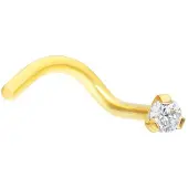 Wildcat Golden Jewelled Prong - nenäkoru - Valkoinen