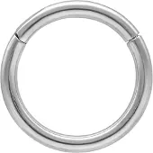 Wildcat Hinged Ring - saranallinen lävistysrengas (titaani) - 1,2 mm, Hopeinen metalli, 7,0 mm