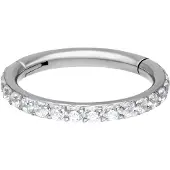 Wildcat Pave Set Crystal Clicker - Lävistyskoru - Hopeinen metalli, 6,0 mm