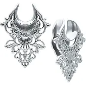 Wildcat Ear Saddles Baroque - Hopeinen metalli, 22,0 mm