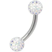 Wildcat Sealed Multi Jewelled Bananabell - 10,0 mm, Aurora Boreale, 4,0 mm