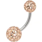 Wildcat Sealed Multi Jewelled Bananabell - 8,0 mm, Apricot, 6,0 mm/8,0 mm