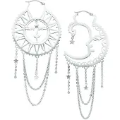 Wildcat Oldschool Sun Moon Hoops<!--63ef79378dde1--> - Hopeinen metalli