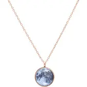 Wildcat Moon Necklace - kaulakoru pyöreällä riipuksella - Ruusukultainen metalli