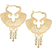 Wildcat Ginkgo Leaf Hoops - Gold