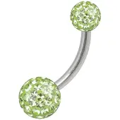 Wildcat Sealed Multi Jewelled Bananabell - 8,0 mm, Svetlo Zelena, 4,0 mm/6,0 mm