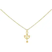 Wildcat Dangling Lily Necklace - kaulakoru - Kultainen metalli