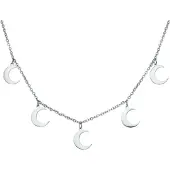 Wildcat Little Moon Necklace - kaulakoru - Hopeinen metalli