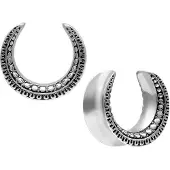Wildcat Ear Saddles Maori<!--63db8a292cba6--> - Hopeinen metalli, 14,0 mm