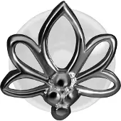 Wildcat Lotus Push-Fit Labret<!--63f627d462a0a--> - Musta metalli