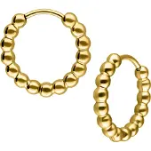 Wildcat Little Basic Bubble Hoops -korvarenkaat (pari) 10 mm - Kultainen metalli, 12,0 mm