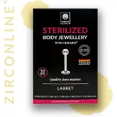 Wildcat Steriilit Micro Labret (kulta) - lävistyskorut (10 kpl pakkaus) - 9,0 mm