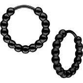 Wildcat Little Basic Bubble Hoops -korvarenkaat (pari) 10 mm - Musta metalli, 12,0 mm