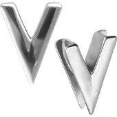 Wildcat Verena Venus - V Earsaddles -lävistyskorut (sis. pakkauksen) - Hopeinen metalli, 12,0 mm