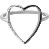 Wildcat 2 Coloured Heart - Sormus - Hopeinen metalli, 20,0 mm