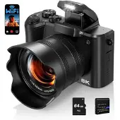 Mtp Products DC226 8K-digitaalikamera 64GB-muistikortilla - 48MP