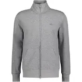 Gant for man. 2008006 Shield grey zip-up hoodie (S), Casual, Cotton, Long sleeve