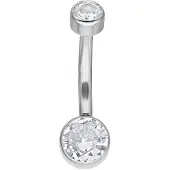 Wildcat Fiona Bananbell - lävistyskoru - 10,0 mm, Hopeinen metalli