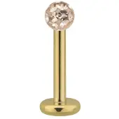 Wildcat Golden Titan Multi Jewelled Labret - 9,0 mm, Marelična, 4,0 mm