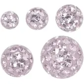 Wildcat Sealed Multi Jewelled Ball - pallo kristallikivillä - 1,6 mm, Vaalea ametisti, 6,0 mm