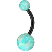 Wildcat Double Synthetic Opal Bananabell - 10,0 mm, Meta Zelena