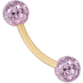 Wildcat Sealed Multi Jewelled Bananabell - 1,6 mm, 8,0 mm, Svetel Ametist, 4,0 mm