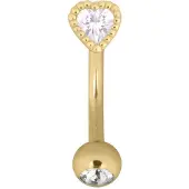Wildcat Heart Micro Bananabell<!--641fd9517d905--> - 1,2 mm, 8,0 mm, Kultainen metalli