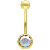 Wildcat Multicut Jewelled Navel Bananabell<!--63db4c0d053dd--> - 1,6 mm, 10,0 mm, Aurora Boreale, Kultainen metalli