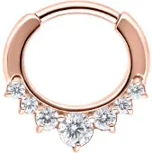 Wildcat Sparkling Septum Clicker<!--63f766b68700e--> - 1,2 mm, Ruusukultainen metalli, 6,0 mm
