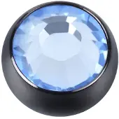 Wildcat Jewelled Ball - Hellblau, 3,0 mm, 1,2 mm, Schwarz