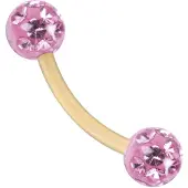 Wildcat Sealed Multi Jewelled Bananabell - 1,2 mm, 8,0 mm, Rosa, 4,0 mm