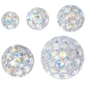Wildcat Sealed Multi Jewelled Ball - pallo kristallikivillä - 1,6 mm, Aurora Boreale, 5,0 mm