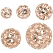 Wildcat Sealed Multi Jewelled Ball - pallo kristallikivillä - 1,6 mm, Aprikoosi, 4,0 mm