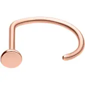 Wildcat Nosestud Bent - nenäkoru - 0,8 mm, Ruusukultainen metalli, 7,0 mm