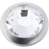 Wildcat Skindiverin kristallinen koristeosa ulkokierteellä - Valkoinen, 3,0 mm, 0,8 mm, Hopeinen metalli