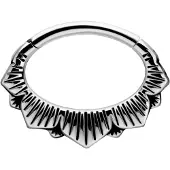 Wildcat Hinged Floral Clicker - Silber