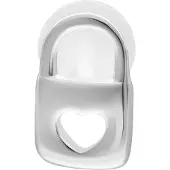 Wildcat Little Lock Push Fit Labret - 11,0 mm, Hopeinen metalli