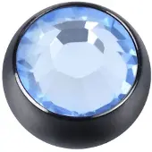 Wildcat Jewelled Ball - Hellblau, 4,0 mm, 1,6 mm, Schwarz