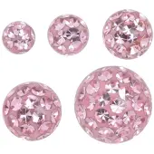Wildcat Sealed Multi Jewelled Ball - pallo kristallikivillä - 1,6 mm, Vaaleanpunainen, 5,0 mm