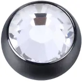 Wildcat Jewelled Ball - Kristallklar, 8,0 mm, 1,6 mm, Schwarz