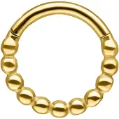 Wildcat Ball Chain Clicker - saranallinen lävistysrengas - Kultainen metalli, 10,0 mm