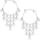 Wildcat Dangling Plate Hoops - Korvakorut - Hopeinen metalli