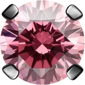 Wildcat Prong Set Attachment for Push Fit Labret - Koristeosa - Musta metalli, Pinkki, 2,0 mm, 4er Krappe