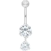 Wildcat Jewelled Double Diamond Bananabell - 10,0 mm, Bela